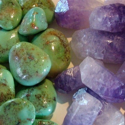 AMETHYST CRYSTAL AND TUMBLED TURQUOISE COMBO